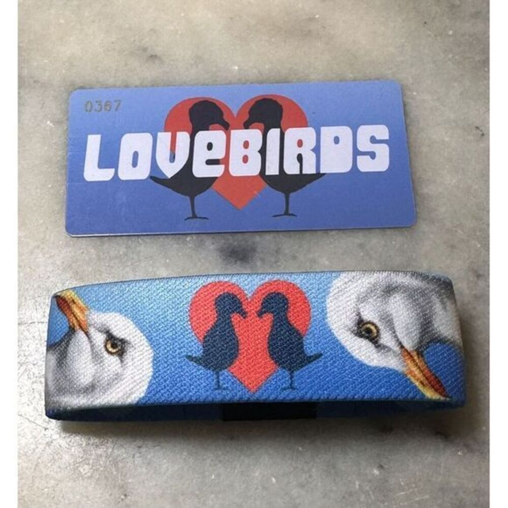 Zox Lovebirds Seagulls Reversible Band Bracelet Size Medium With Card